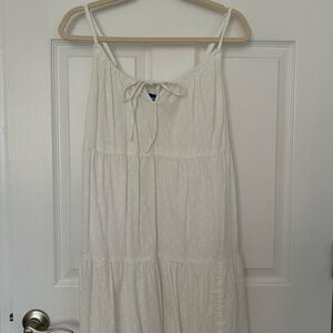 Old Navy White Cotton Sundress with adjustable straps